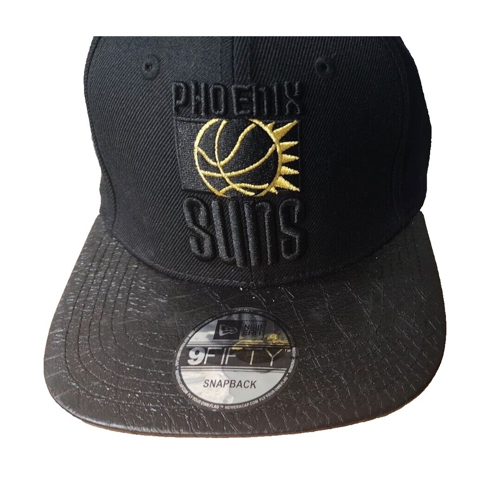 Pro Standard Phoenix Suns HWC 25' Black Hat Leather Brim SnapBack NEW - Picture 2 of 12